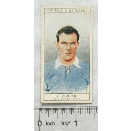 1926 Ogden's Captains of Football Clubs No. 21 Leicester City, J. Duncan
