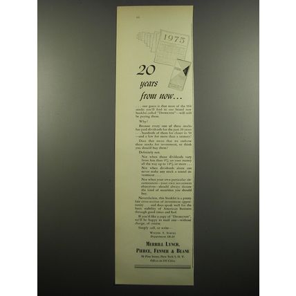 1955 Merrill Lynch Ad - 20 years from now