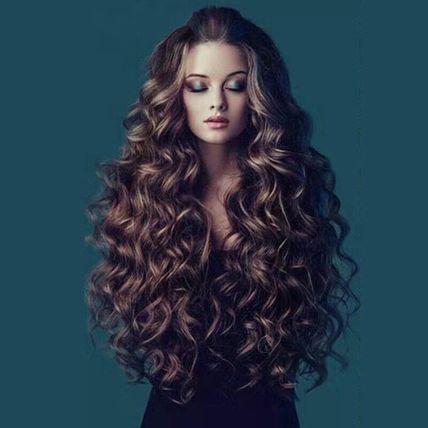 Synthetic Fluffy COS Wig Brown Women's Long Curly Hair Big Waves Rose Net Wig