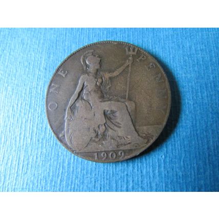 1909 EDWARD VII ONE PENNY FREE POST.