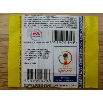 Panini World Cup Korea & Japan 2002 Sticker Pack (RARE EA Sports Version)