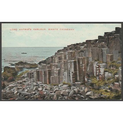 Lord Antrim's Parlour, Giant's Causeway, Antrim, 1924 - Valentine's Postcard