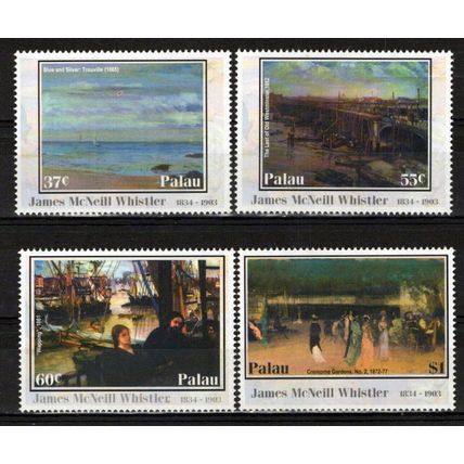 Palau 733-736 MNH Paintings Landscapes James McNeill Whistler ZAYIX 0224S0177M