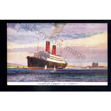 LS2512 - Cunard Liner - Caronia & Carmania - Artist - Odin Rosenvinge - postcard