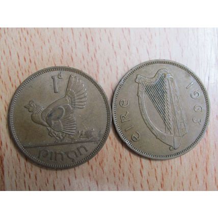 Ireland 1963 1d Penny Coin