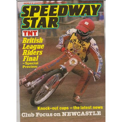 Speedway Star magazine : October 10, 1987. Newcastle team photo. Aces demolition