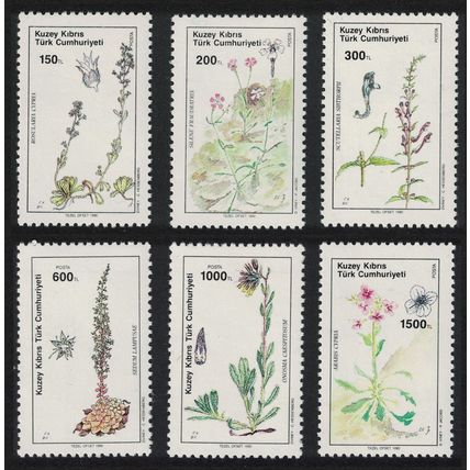 Turkish Cyprus Plants Flowers 6v 1990 MNH SG#293-298 Sc#288-293