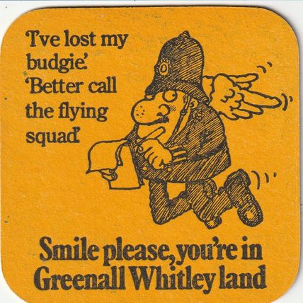 BEER MAT - GREENALL WHITLEY BREWERY - LOCAL BITTER - (Cat No 346) - (1976)