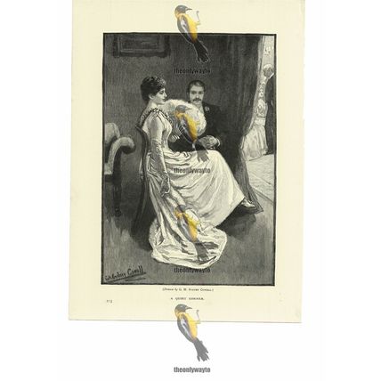 Quiet Corner, G H Sydney Cowell, Victorian Romantic Book Illustration, 1892