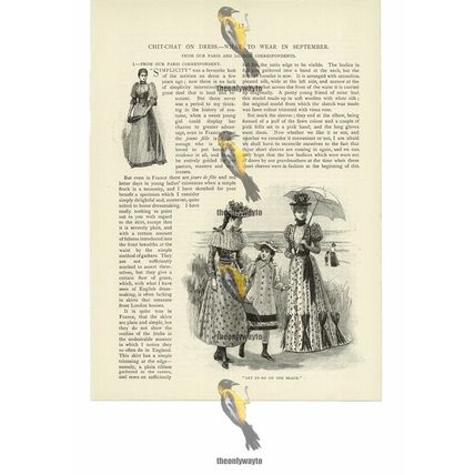 Beach Wear, Victorian Book Illustration (Print), 1892
