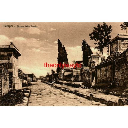 Pompei, Strada Del Tombe, Italy, Hotel Suisse, Postcard