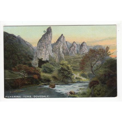 Pickering Tors Dovedale Postcard Derbyshire G Marsden & Son Artistic Series