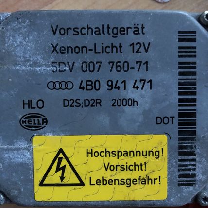 Audi C5 A6 S6 A8 RS6 OEM Xenon HID Ballast 4B0941471 BMW Mercedes Benz 5DV007760