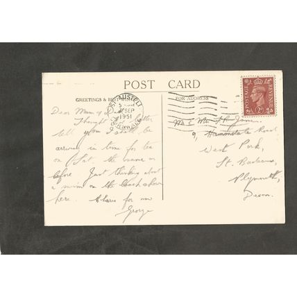 Postcard Cornwall Porthpean Beach St Austell