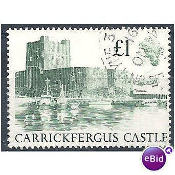 1988 SG1410 £1 Deep Green Castle Fine Used .
