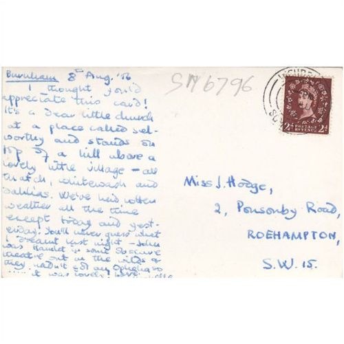 Real Photographic Selworthy Church Somerset Postcard SM6796