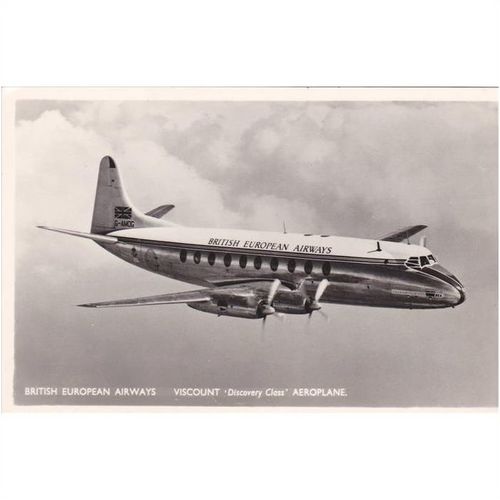 British European Airways Viscount Aircraft Postcard (A24367)
