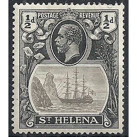 St Helena 1923 SG97 1/2d Grey & Black Mounted Mint ...