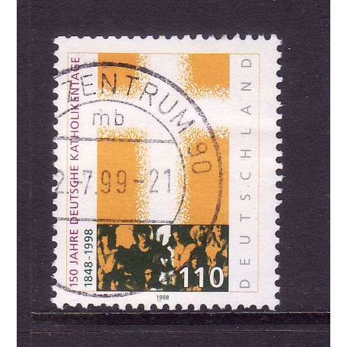 GERMANY 1998 110pf ANNIV GERMAN CATHOLICS SG 2856 FINE USED#