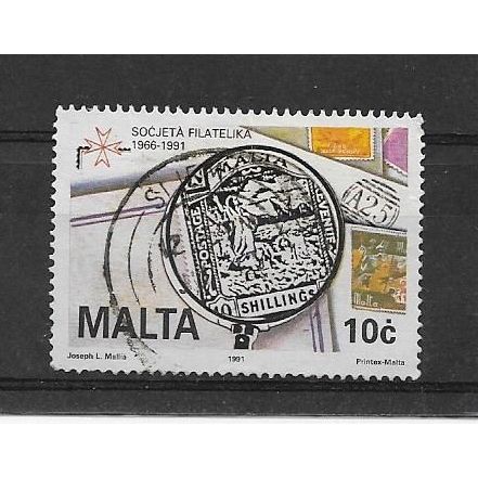 Malta.25th Anniversary of Philatelic Society of Malta stamp.Fine Used.Apr17b