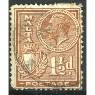 Malta 1926 - SG160 - 1½d brown - KGV - used