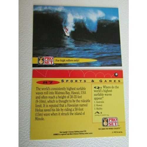 Pro Set 1992 Guinness Book of Records Trade Cards Card Variants (eb2)