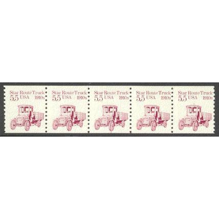 2125 5.5c Star Route Truck Fine MNH Dry Gum PNC 1/5 R0900