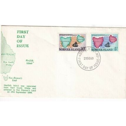 Norfolk Island 1969 Annexed to Van Diemen's Land FDC unaddressed VGC