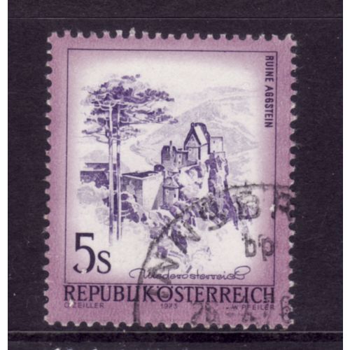 AUSTRIA 1973 SG 1683 VIEWS 5s RUINS OF AGGSTEIN CASTLE FINE USED#
