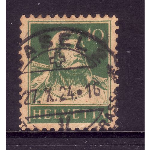 SWITZERLAND 1914 10c GREEN on BUFF WILLIAM TELL SG 280 FINE USED #5