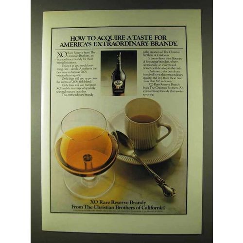 1979 Christian Brothers XO Rare Reserve Brandy Ad - Acquire