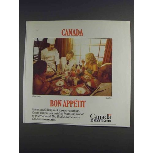 1980 Canada Tourism Ad - Bon Apetit
