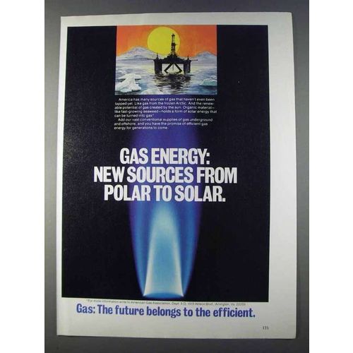 1980 AGA American Gas Association Ad - Polar to Solar