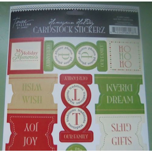 TERESA COLLINS FOR JUNKITZ HOMESPUN HOLIDAY CARD STOCK STICKERZ (STICKERS) NEW