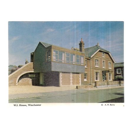 W.I. HOUSE, WINCHESTER, HAMPSHIRE... used vintage postcard Women's Institute =