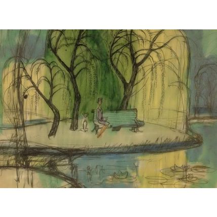 One Hundred & One Dalmatians Park Bench Movie Creation Postcard