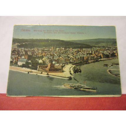 STEAMBOAT, COBLENZ, KOBLENZ, GERMANY unused antique postcard #