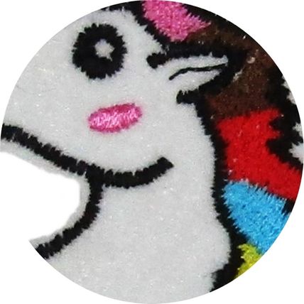 Unicorn Iron On Patch Bright Fun Kids Badge Motif Applique Fantasy Cloth P365