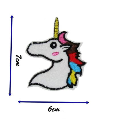 Unicorn Iron On Patch Bright Fun Kids Badge Motif Applique Fantasy Cloth P365