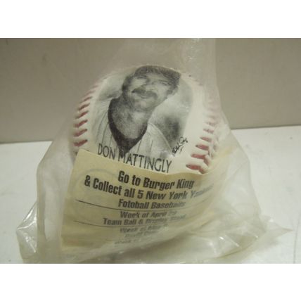 Don Mattingly Baseball + Paul O'Neill Baseball Burger King Fotoball Sealed 1996