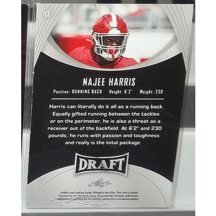 2020 Leaf Draft NAJEE HARRIS (Alabama/Steelers) Rookie card #13
