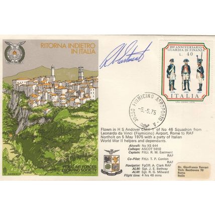 Escape From Italy RAF Escaping Society Military 1975 Hand Signed FDC