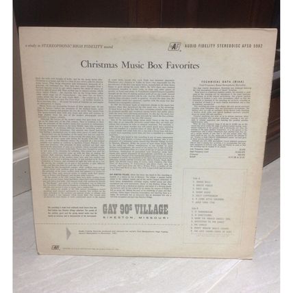 Christmas Music Box Record Album 1957 Amazing Vinyl