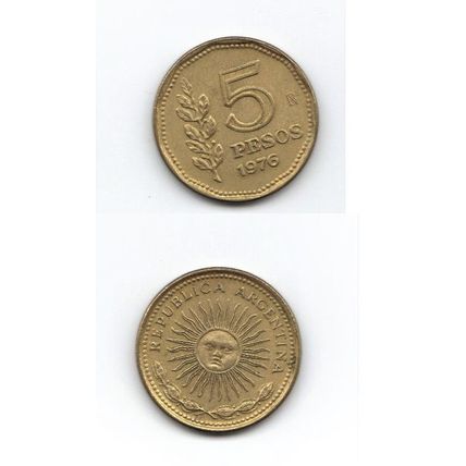 Moneta Argentina - 5 Peso del 1976