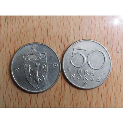 Norway 1976 50 ore Coin