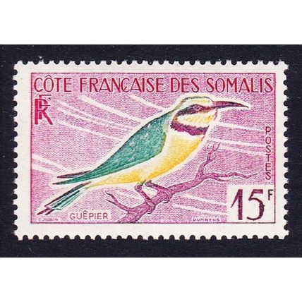 Fr. Somali Little bee-eater Bird 1958 MNH SG#441