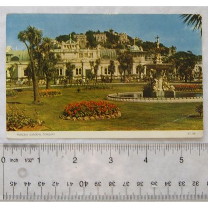 1955 postcard Princess Gardens, Torquay