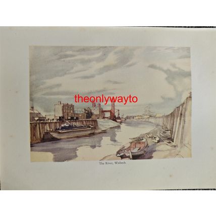 The River, Wisbech, Cambridgeshire, Book Illustration (Print), 1936