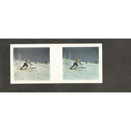 Weetabix 3D Cards 1960 Thrill #24 Skiing