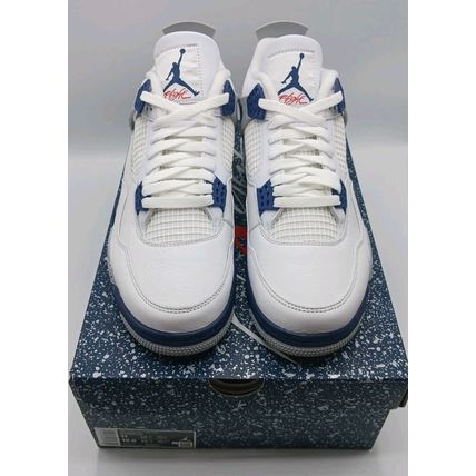 Jordan 4 Retro Men's White Midnight Navy Sneakers DH6927-140